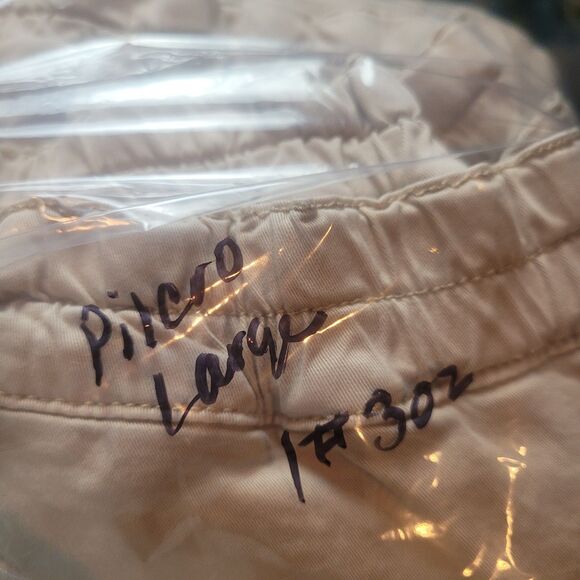 Pilcro The Izzie Relaxed Pull On Barrel Pants Women's Size Large Khaki Tan Boho - Picture 11 of 12